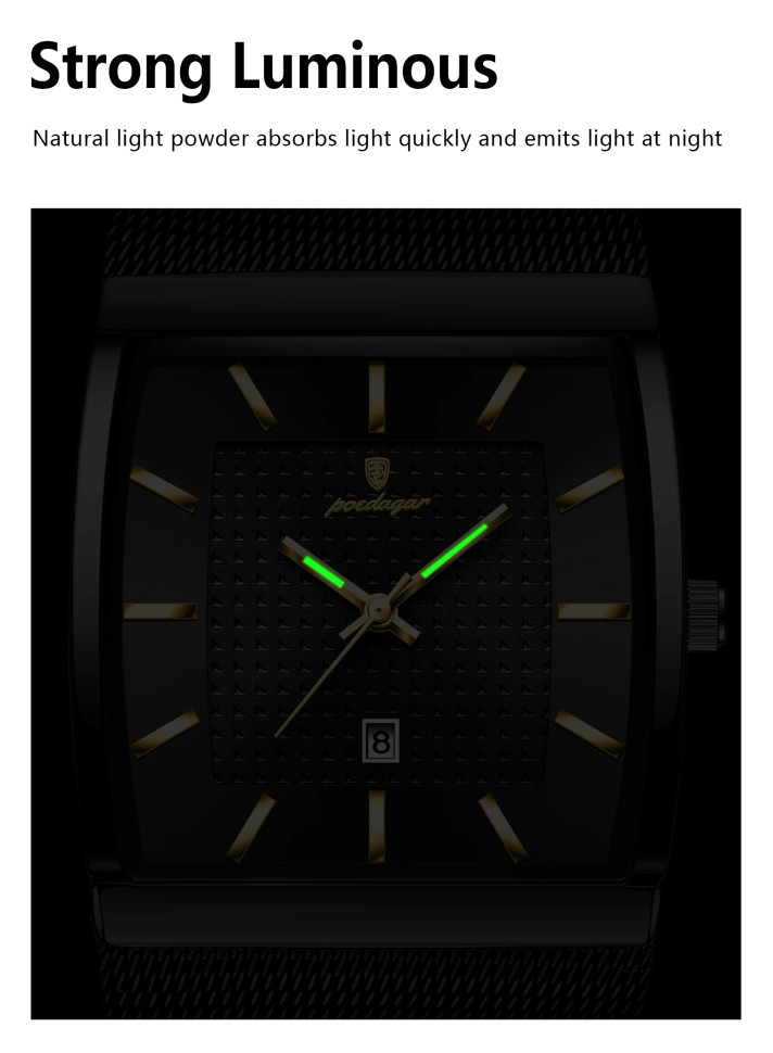 Чоловічий годинник Poedagar black