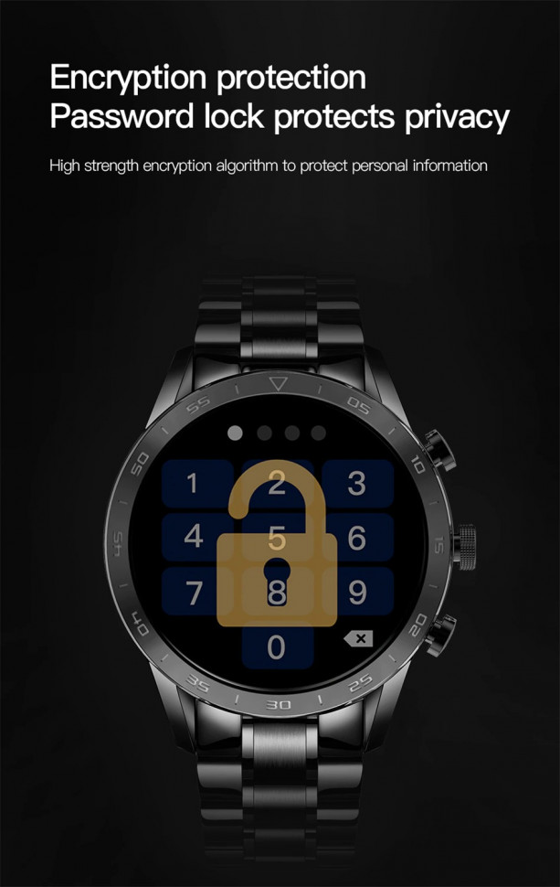 Смарт-годинник Smart Device 93 black steel, 3 ремінці
