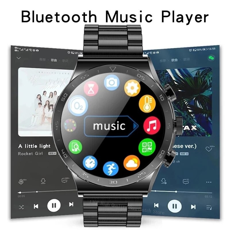 Смарт-годинник Smart Device 93 black steel, 3 ремінці