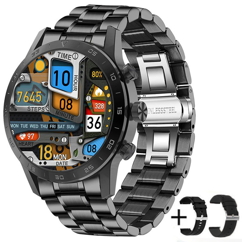 Смарт-годинник Smart Device 93 black steel, 3 ремінці