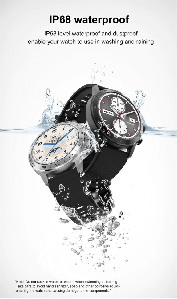 Смарт-годинник Smart Device 93 black steel, 3 ремінці