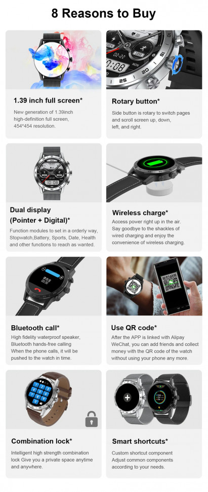 Смарт-годинник Smart Device 93 black steel, 3 ремінці