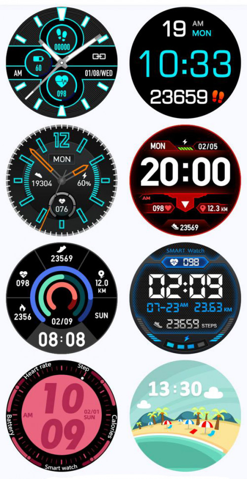 Смарт-годинник Smart Device 93 black steel, 3 ремінці