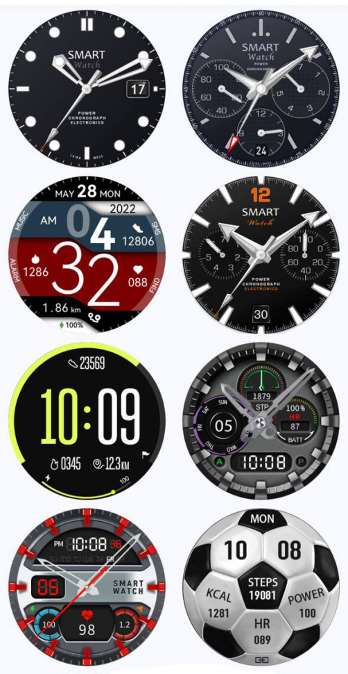 Смарт-годинник Smart Device 93 black steel, 3 ремінці
