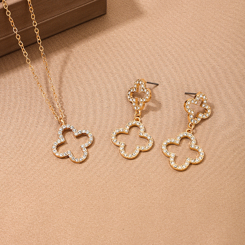 Комплект біжутерії позолочений з кристалами №138-19