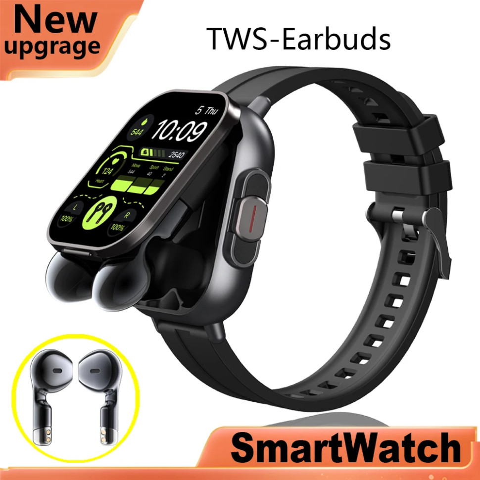 Смарт-годинник з навушниками Smart Device 2в1, 2 ремінці