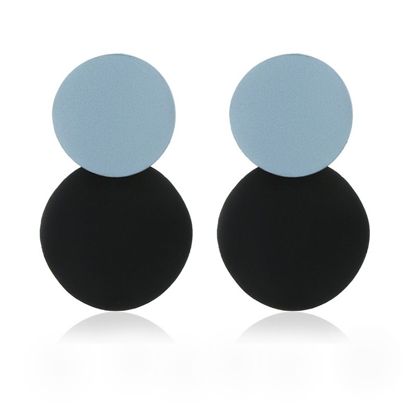 Сережки gray+black №9101 