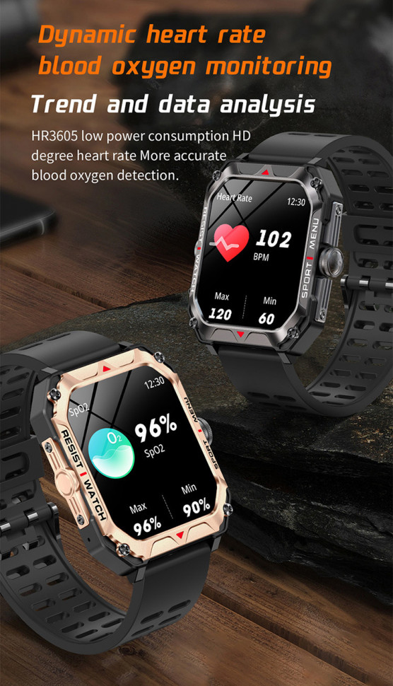 Смарт-годинник протиударний Smart Device 101 black