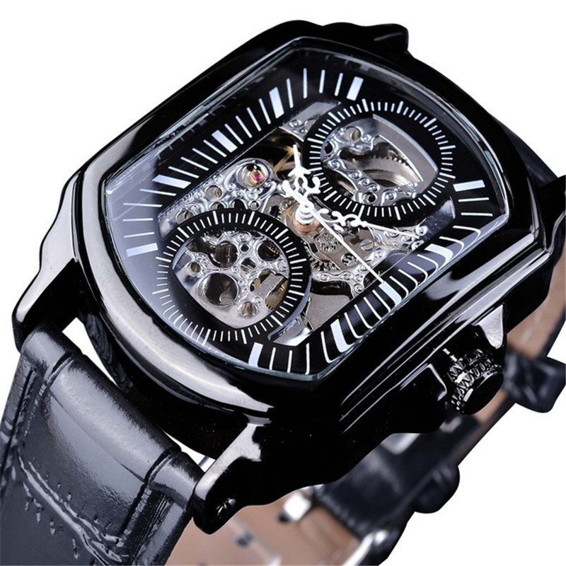 Чоловічий годинник механічний Forsining black