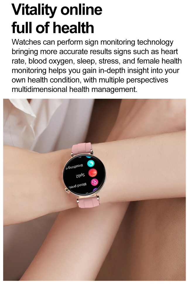 Смарт-годинник Women's Smart Device 20 gold steel, 2 ремінці 