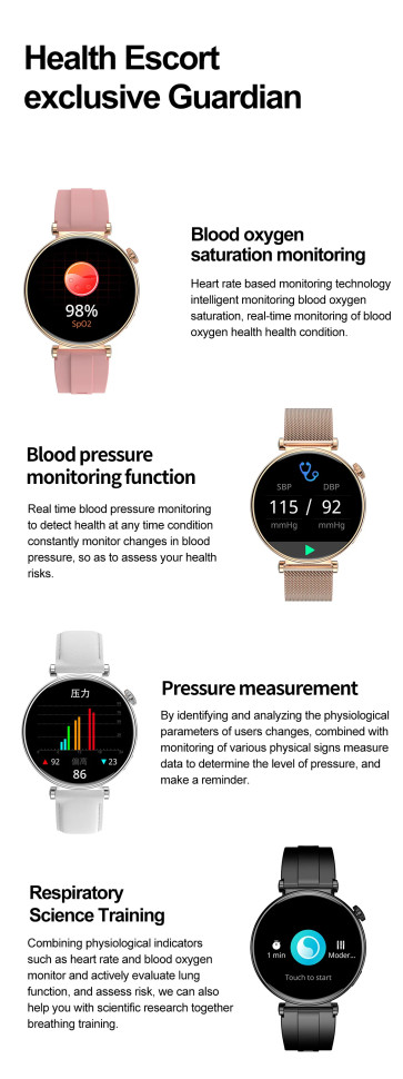 Смарт-годинник Women's Smart Device 20 gold steel, 2 ремінці 