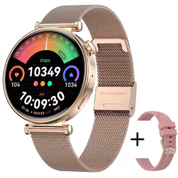 Смарт-годинник Women's Smart Device 20 gold steel, 2 ремінці 