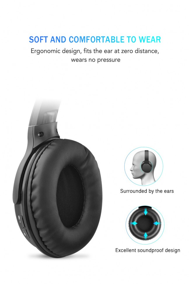 Навушники Bluetooth Air Music Bass 32 black