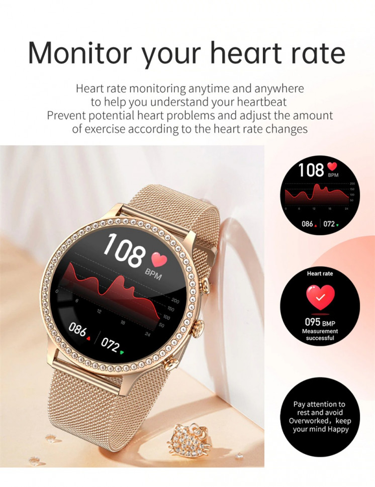 Смарт-годинник Women's Smart Device 3 gold steel   
