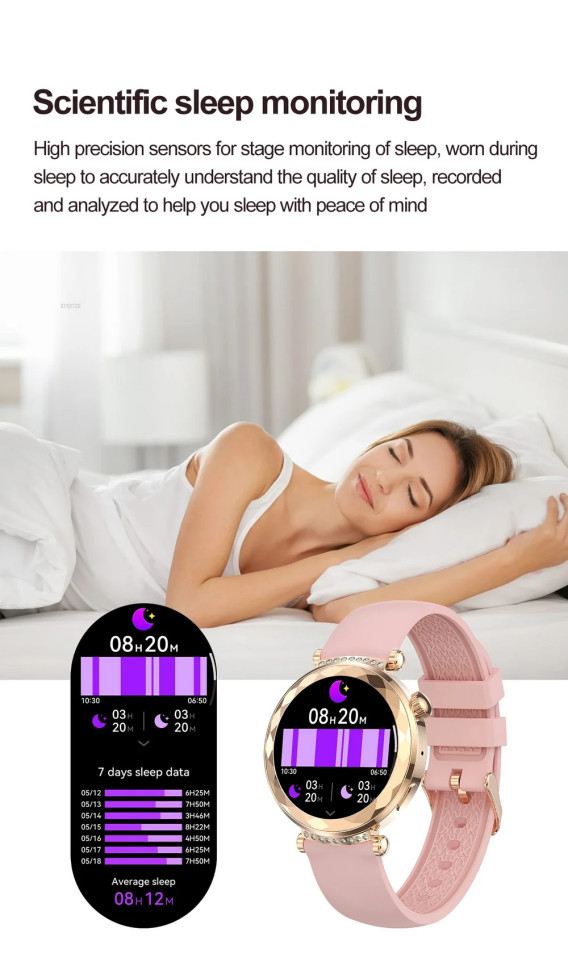 Смарт-годинник Women's Smart Device 21 gold steel