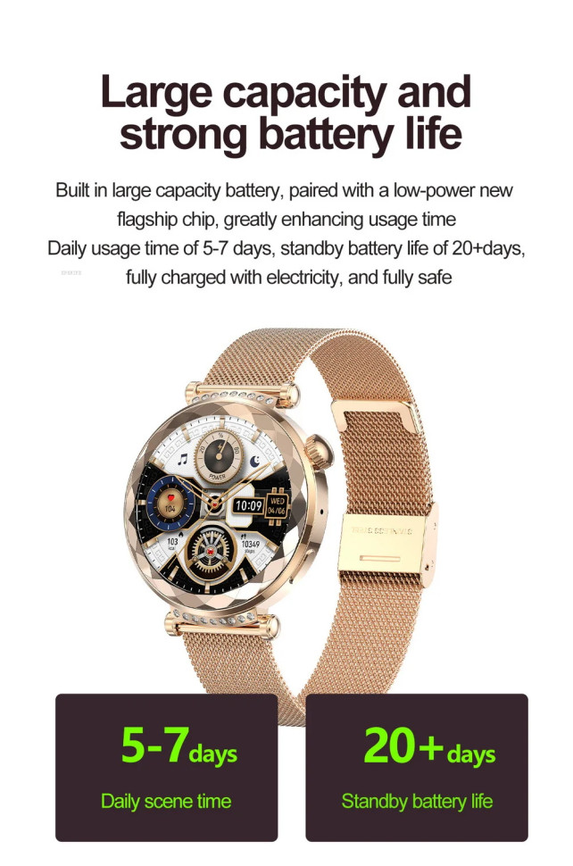 Смарт-годинник Women's Smart Device 21 gold steel