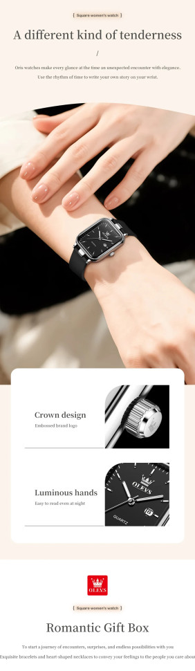 Жіночий годинник OLEVS silver+black