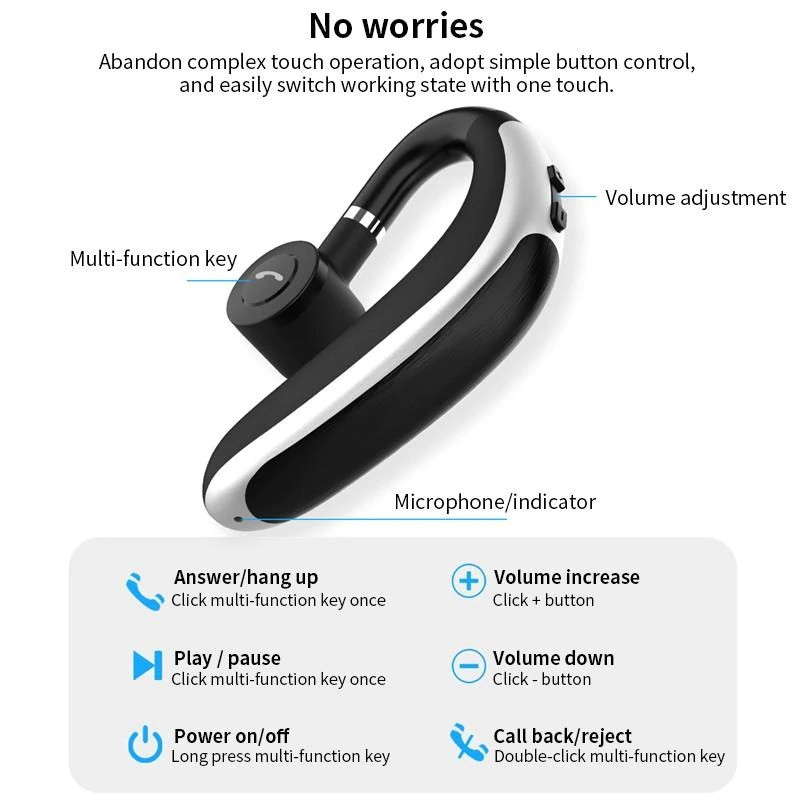 Bluetooth-гарнітура 17 silver+white