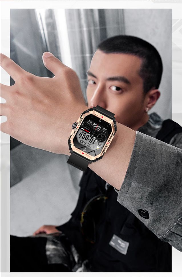 Смарт-годинник протиударний Smart Device 101 black+gold