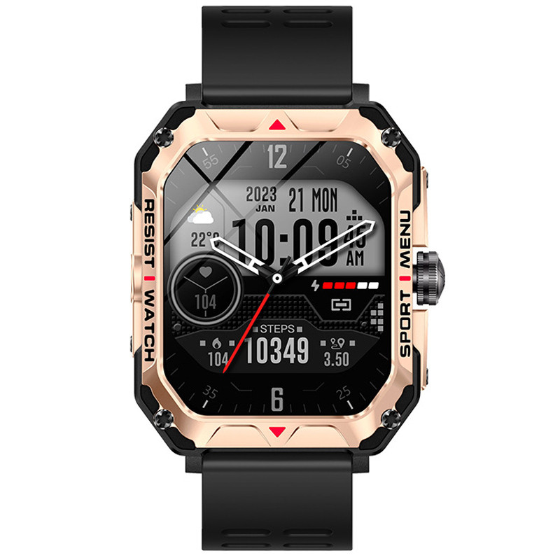 Смарт-годинник протиударний Smart Device 101 black+gold