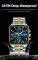Чоловічий годинник Poedagar silver+gold+blue