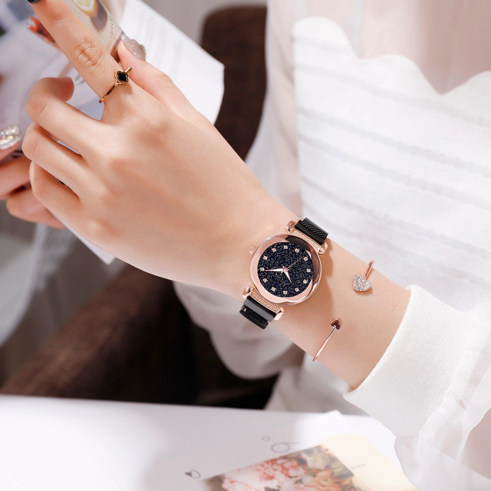 Жіночий годинник black №03174 