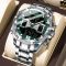 Чоловічий годинник Poedagar silver+green