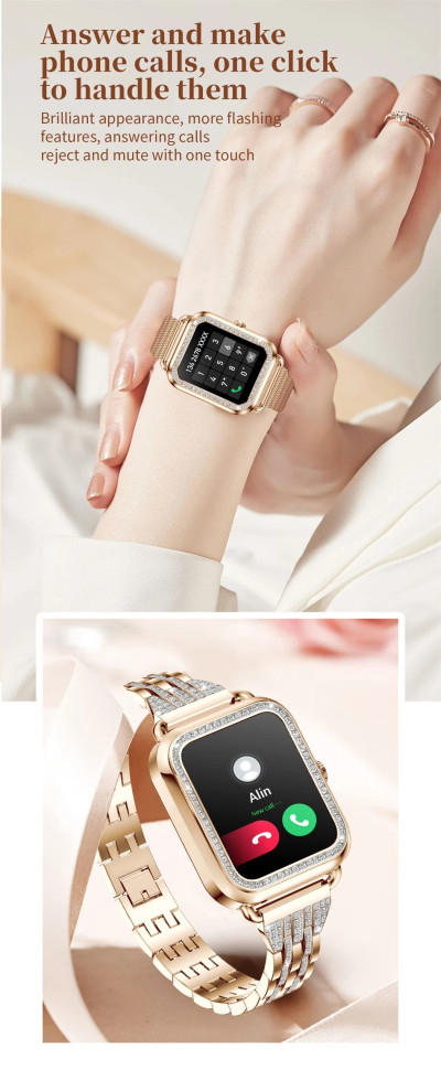 Смарт-годинник Women's Smart Device 17 silicone+gold