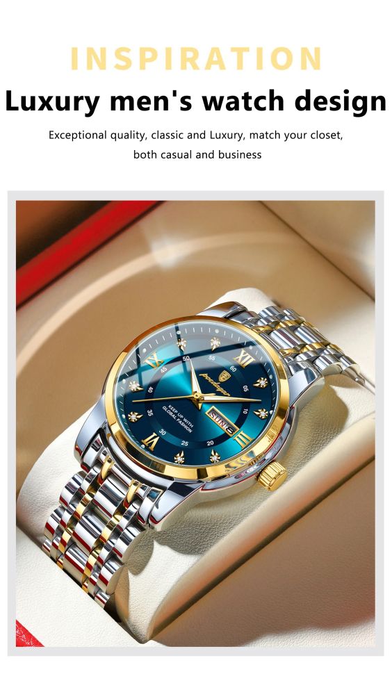 Чоловічий годинник Poedagar silver+blue