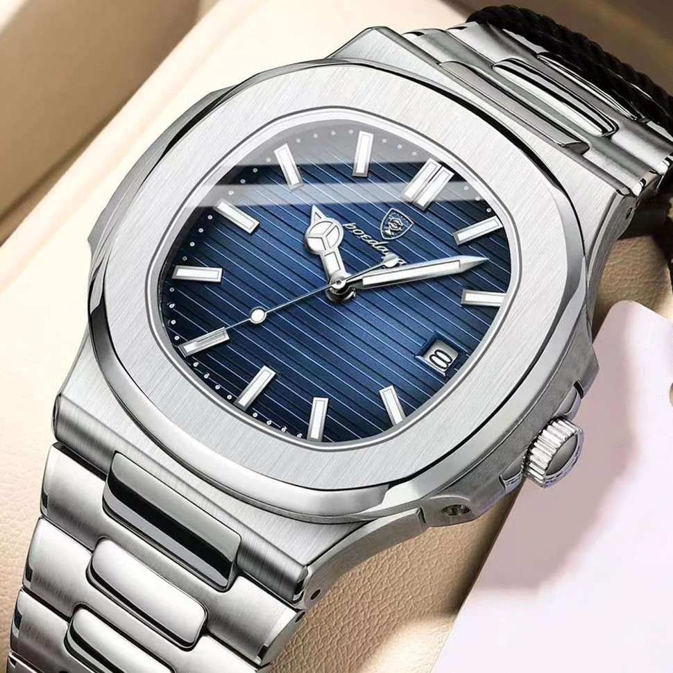 Чоловічий годинник Poedagar silver+blue