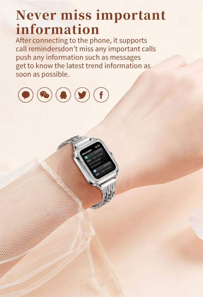 Смарт-годинник Women's Smart Device 17 gold steel