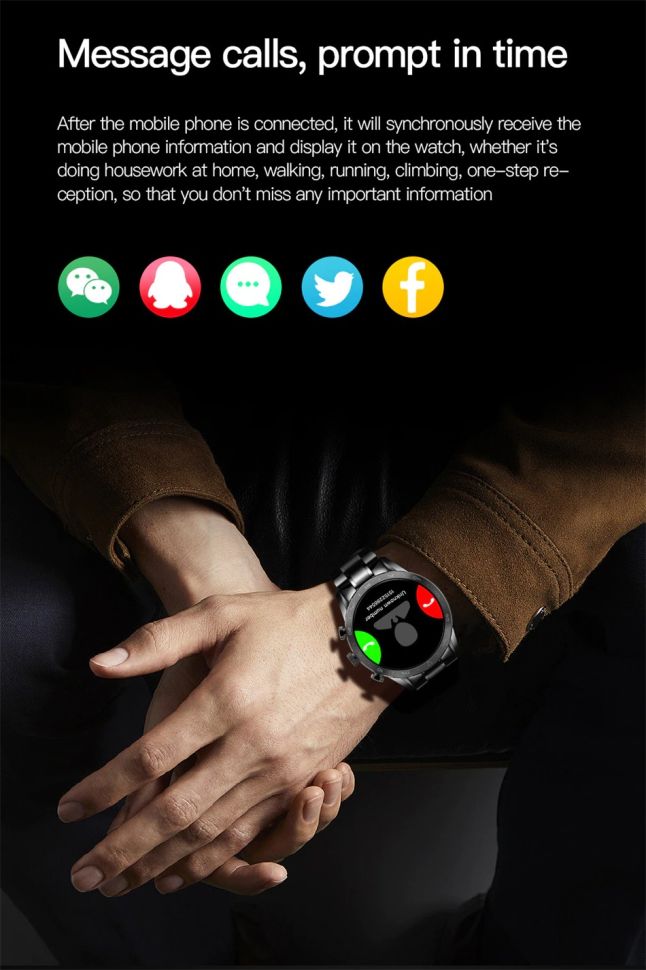 Смарт-годинник Smart Device 93 silver steel, 3 ремінці
