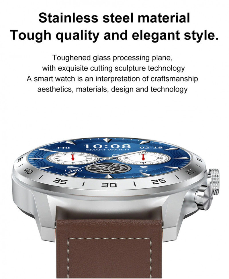 Смарт-годинник Smart Device 93 silver steel, 3 ремінці
