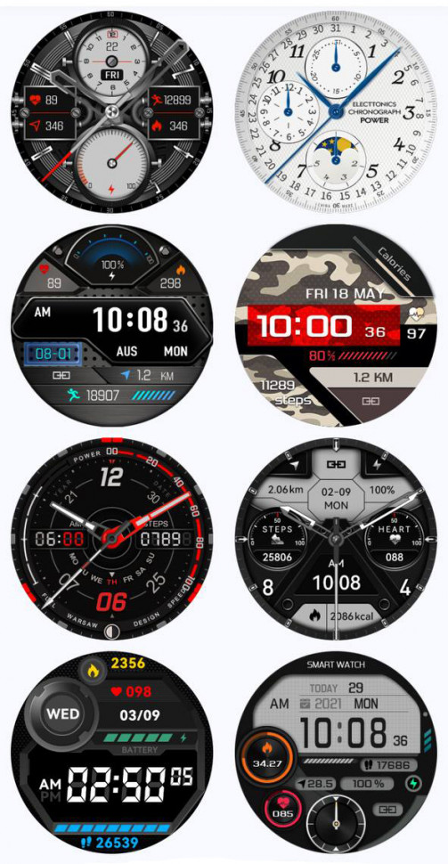 Смарт-годинник Smart Device 93 silver steel, 3 ремінці