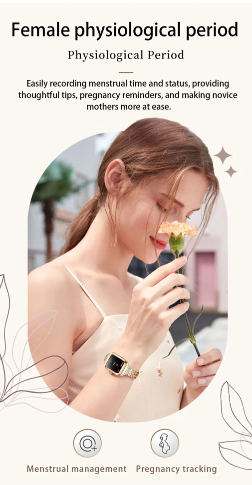 Смарт-годинник Women's Smart Device 18 gold steel, 2 ремінці