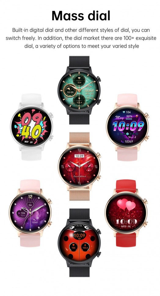 Смарт-годинник Women's Smart Device 8 gold steel