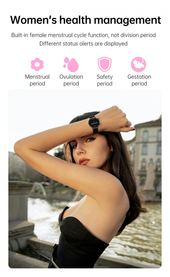 Смарт-годинник Women's Smart Device 8 gold steel