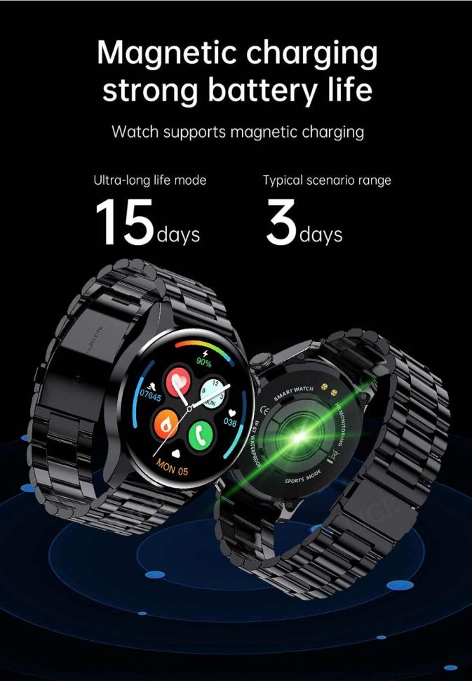 Смарт-годинник Smart Device 85 black steel