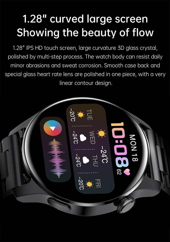 Смарт-годинник Smart Device 85 black steel
