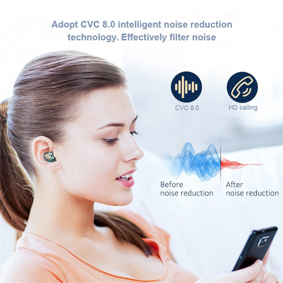 Навушники Bluetooth Air Music + Power Bank 75 Black  