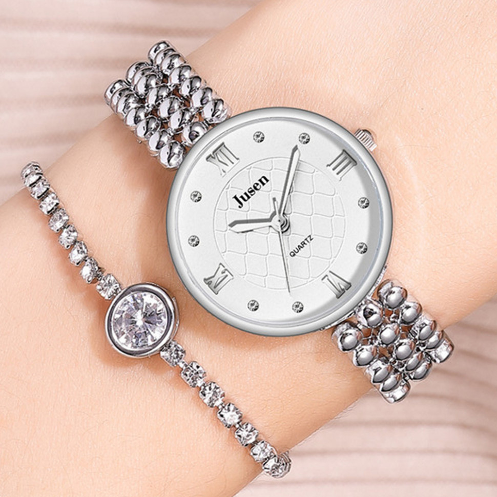 Жіночий годинник Jusen silver