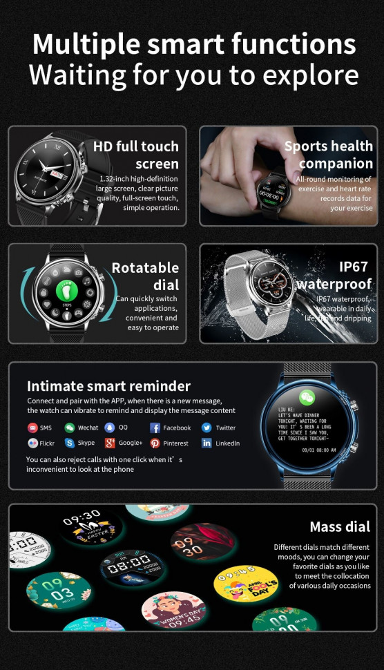 Смарт-годинник Smart Device 97 gold steel