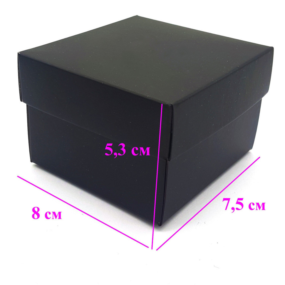 Подарункова коробочка 8х8 см black