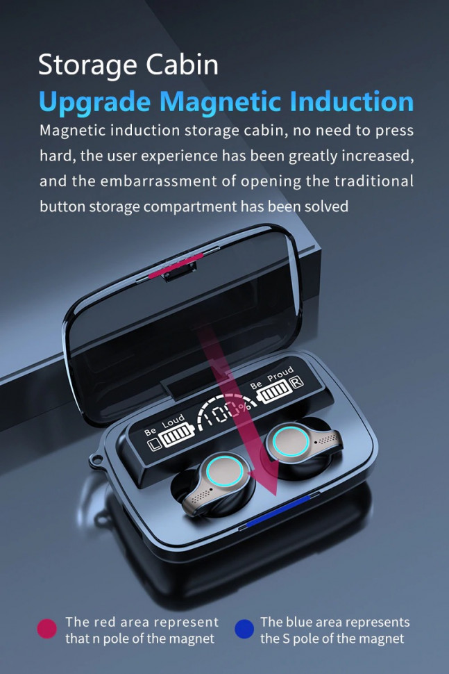 Навушники Bluetooth Air Music + Power Bank 66 black 