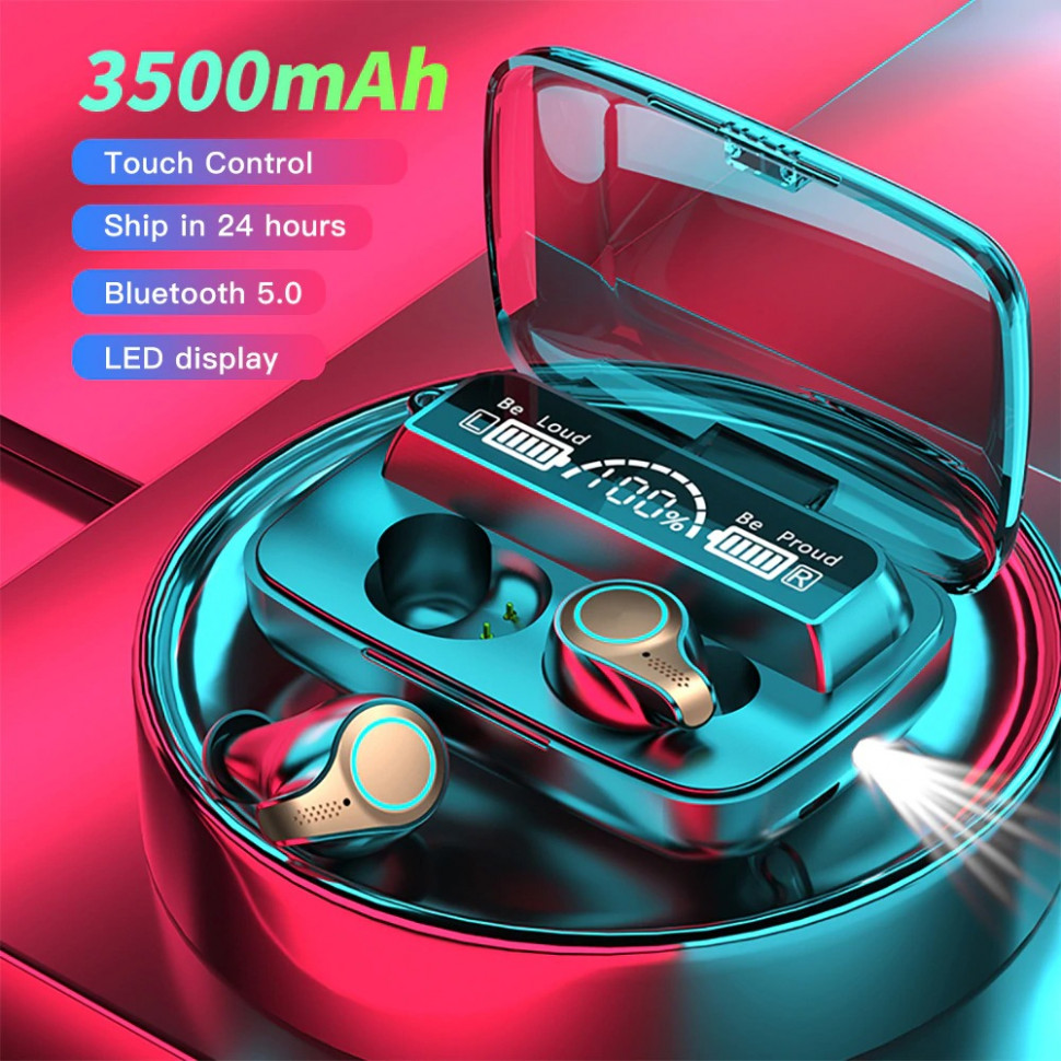 Навушники Bluetooth Air Music + Power Bank 66 black 