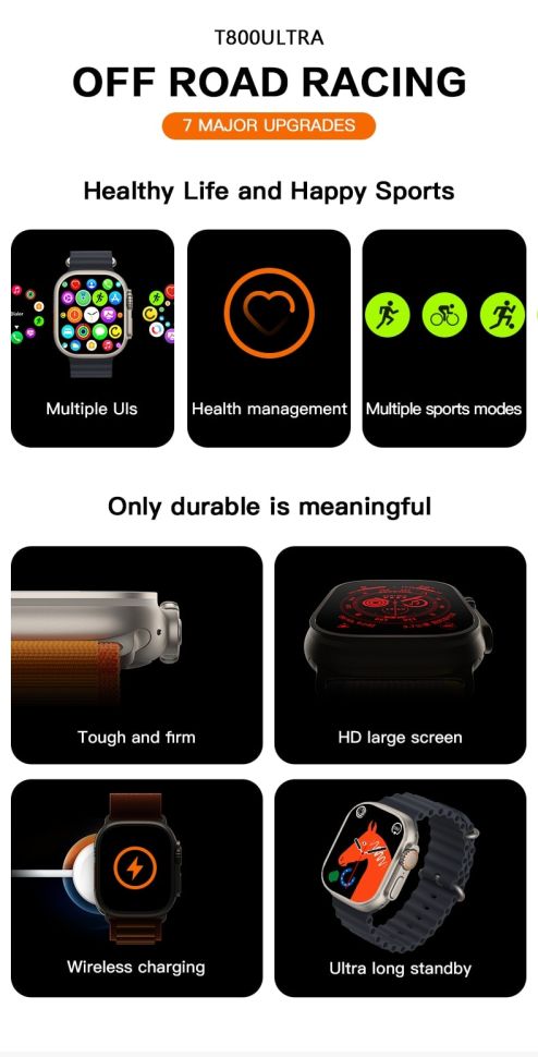 Смарт-годинник Watch Ultra+ alpine loop orange 