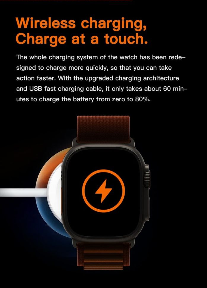 Смарт-годинник Watch Ultra+ alpine loop orange 