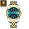 Чоловічий годинник Poedagar gold + silver + blue