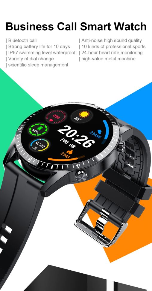 Смарт-годинник Smart Device 71 black steel