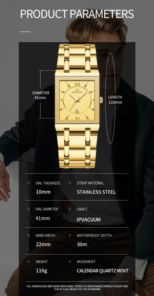 Чоловічий годинник VAVA VOOM gold+gold